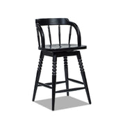 Breda - Turned Bubble Spindle Low Back Counter Stool - Black - R&R Furniture Gallery (Fountain Valley, CA)