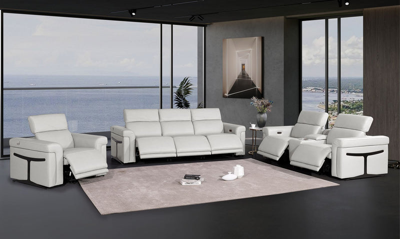 1126 - 7-Piece Modular Power Reclining Sofa, Loveseat & Chair Set In With 6 Power Recliners & Power Headrests