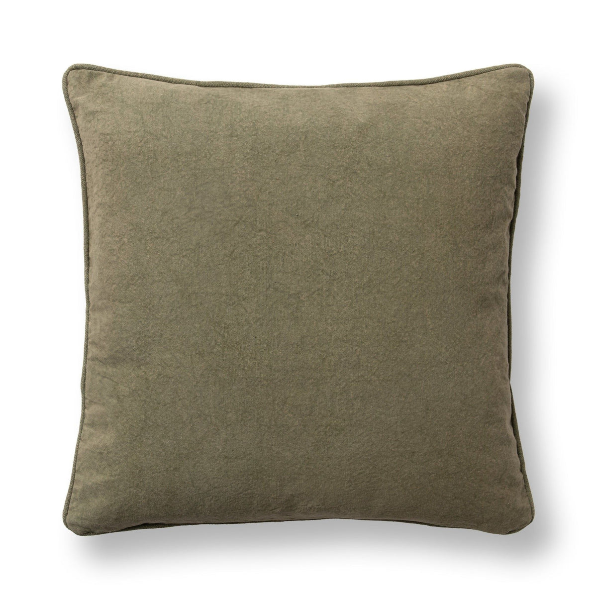 Olive green and multi-colored accent pillow from Classic Home, 22x22 inches, showcasing a stylish decorative throw pillow.