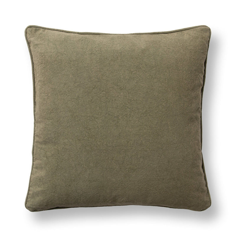 Olive green and multi-colored accent pillow from Classic Home, 22x22 inches, showcasing a stylish decorative throw pillow.