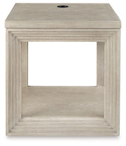 Marxhart - Square End Table - Bisque - R&R Furniture Gallery (Fountain Valley, CA)