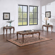 Nayla - End Table - Natural Marble Top & Cherry - R&R Furniture Gallery (Fountain Valley, CA)