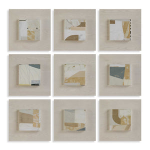 New Wisdom - Framed Canvases (Set of 9) - Beige / Light Brown