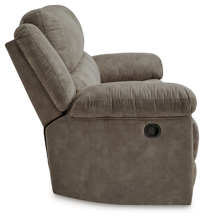 Laresview - 2 Seat Reclining Sofa - Fossil - R&R Furniture Gallery (Fountain Valley, CA)