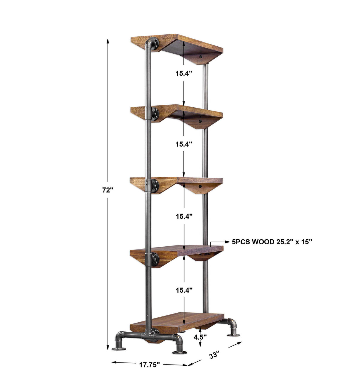 Rhordyn - Industrial Etagere - Light Brown