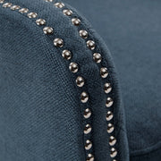 Accent Chair With Quilted Back And Silver Studs - Dark Blue - R&R Furniture Gallery (Fountain Valley, CA)