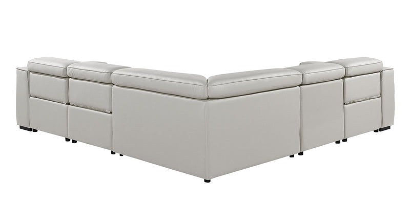1224 - 5-Piece L-Shaped Sectional Sofa In With 3 Power Recliners & Power Headrests