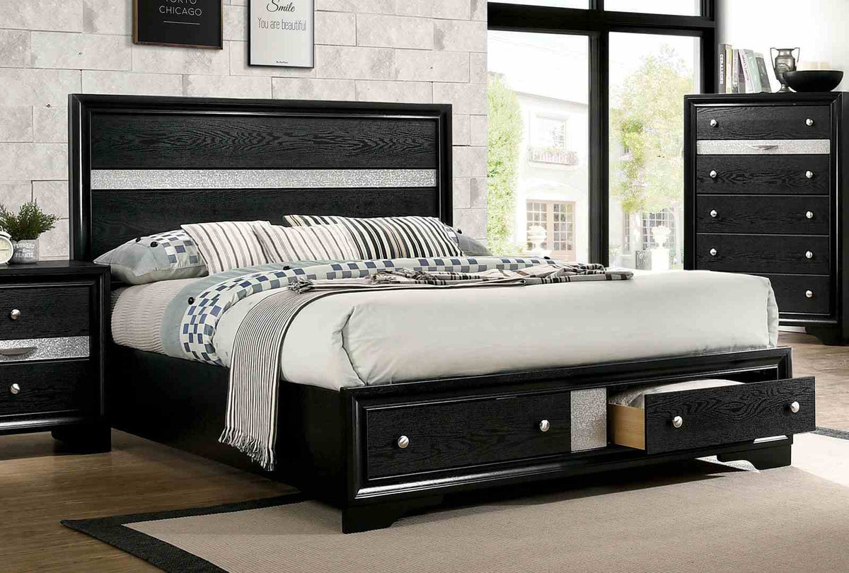 Chrissy - E.King Bed, Black