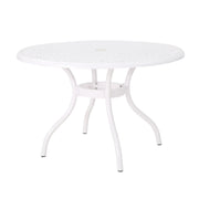 Tranquilius - Outdoor Round Dining Table With Lattice Tabletop, Umbrella Hole And Curved Legs - R&R Furniture Gallery (Fountain Valley, CA)