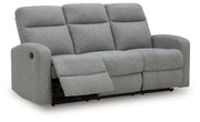 Gauntlet - Reclining Sofa - Sterling - R&R Furniture Gallery (Fountain Valley, CA)