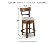 Valebeck - Full Back Swivel Stool - R&R Furniture Gallery (Fountain Valley, CA)