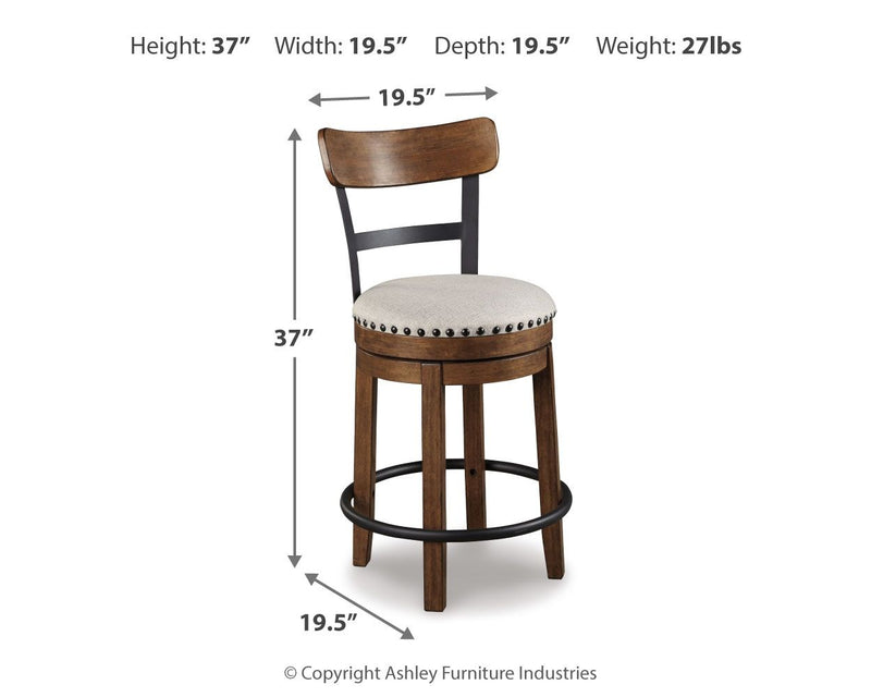 Valebeck - Full Back Swivel Stool - R&R Furniture Gallery (Fountain Valley, CA)