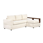 Noble House sectional sofa with upholstered cushions and reversible armrests, ideal for modern living room seating.