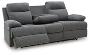 Side-Swipe - Reclining Sofa With Drop Down Table - R&R Furniture Gallery (Fountain Valley, CA)