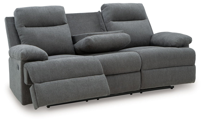Side-Swipe - Reclining Sofa With Drop Down Table - R&R Furniture Gallery (Fountain Valley, CA)
