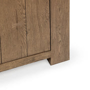 Classic Home Bristol 4-door cabinet buffet with wooden finish and sleek design, featuring spacious interior storage.