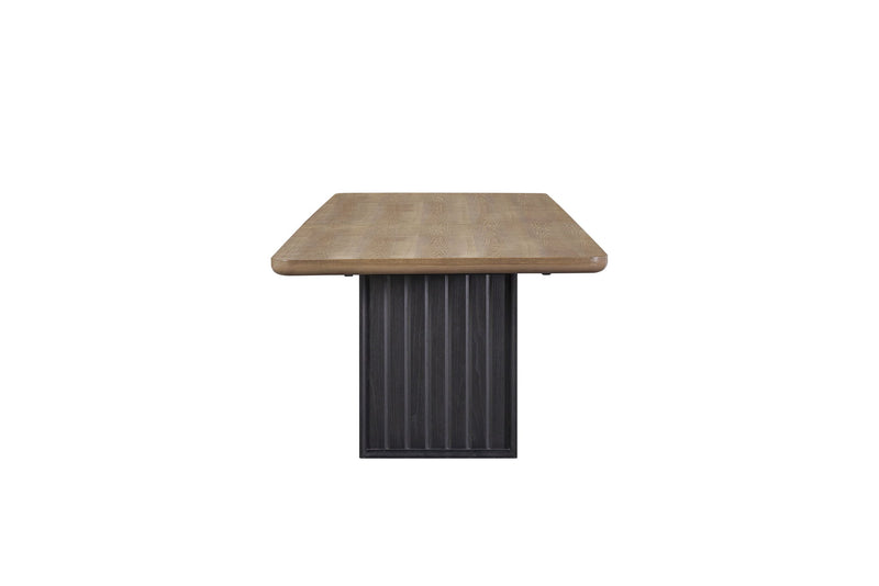 Double Pedestal Table Latte - Light Brown - R&R Furniture Gallery (Fountain Valley, CA)