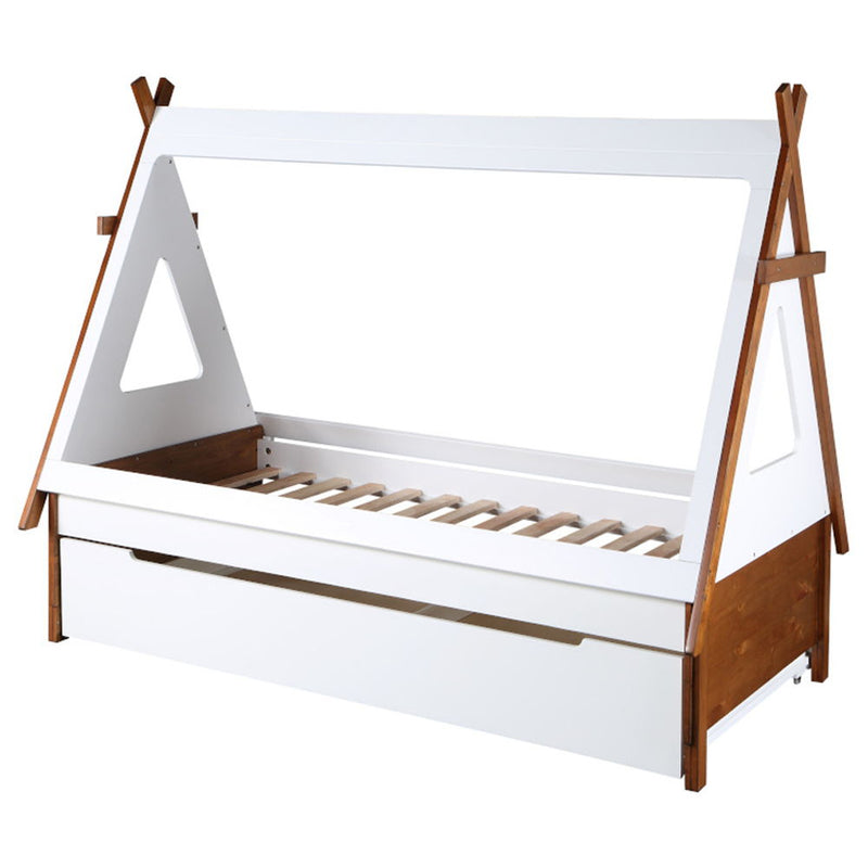Loreen - Twin Bed - Oak & White - R&R Furniture Gallery (Fountain Valley, CA)