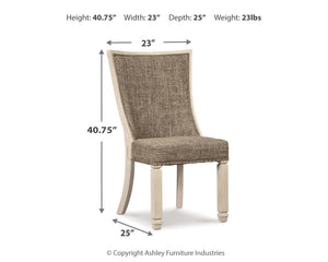 Bolanburg - Dining UPH Side Chair (Set of 2) - Lattice Back - Brown / Beige - R&R Furniture Gallery (Fountain Valley, CA)