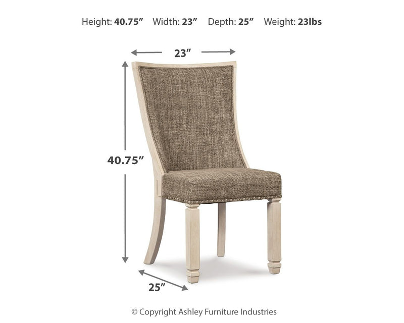Bolanburg - Dining UPH Side Chair (Set of 2) - Lattice Back - Brown / Beige - R&R Furniture Gallery (Fountain Valley, CA)