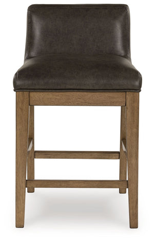 Cabalynn - Upholstered Barstool (Set of 2) - Two-tone Brown - R&R Furniture Gallery (Fountain Valley, CA)