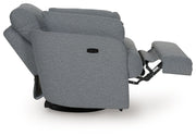 Alainmont Next-Gen Nuvella - Swivel Power Recliner - R&R Furniture Gallery (Fountain Valley, CA)