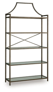 Bernonly - Bookcase - Antique Bronze Finish - R&R Furniture Gallery (Fountain Valley, CA)