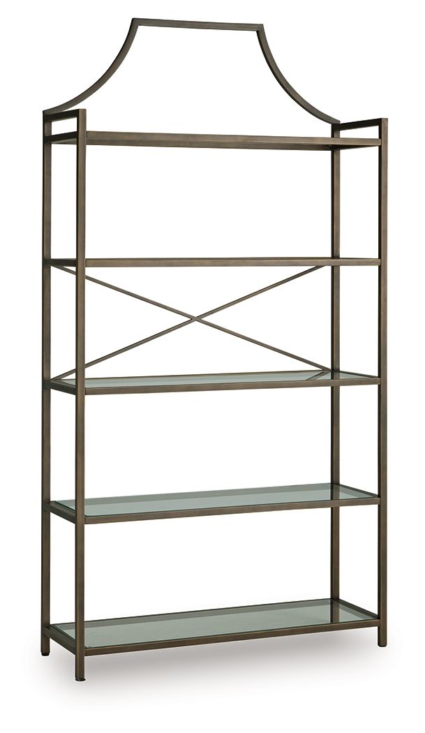 Bernonly - Bookcase - Antique Bronze Finish - R&R Furniture Gallery (Fountain Valley, CA)