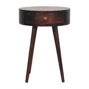 Circular Shaped Bedside Table - Walnut - R&R Furniture Gallery (Fountain Valley, CA)