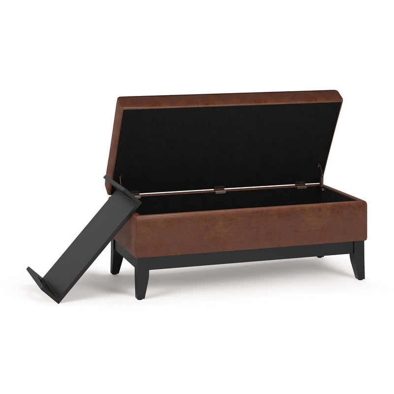 Oregon - Contemporary Storage Ottoman Bench With Tray - R&R Furniture Gallery (Fountain Valley, CA)