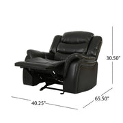 Classic Design Recliner, Upholstery Recliner, Glider Recliner - Black Berry - R&R Furniture Gallery (Fountain Valley, CA)
