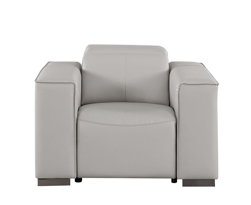1208 - Leather Reclining Set (Sofa, Loveseat & Chair With 6 Power Recliners)