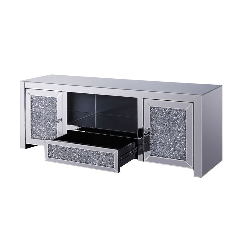 Noralie - TV Stand - Mirrored & Faux Diamonds - R&R Furniture Gallery (Fountain Valley, CA)