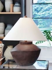 Honsworth - Poly Table Lamp - Antique Brown - R&R Furniture Gallery (Fountain Valley, CA)