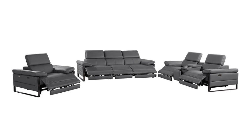1246 - Modular Power Triple Reclining Sofa, Console Loveseat, And Chair Set With Power Headrests