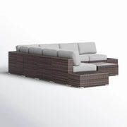 Wicker Sectional Seating Group With Cushions - R&R Furniture Gallery (Fountain Valley, CA)