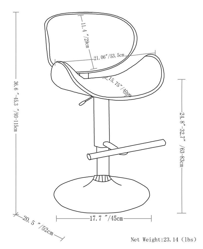 Marana - Multifunctional Handcrafted Bentwood Adjustable Swivel Bar Stool - R&R Furniture Gallery (Fountain Valley, CA)