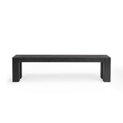 Classic Home Bristol dining bench with wooden seat and sturdy metal legs, perfect for kitchen or dining room seating.