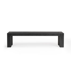 Classic Home Bristol dining bench with wooden seat and sturdy metal legs, perfect for kitchen or dining room seating.