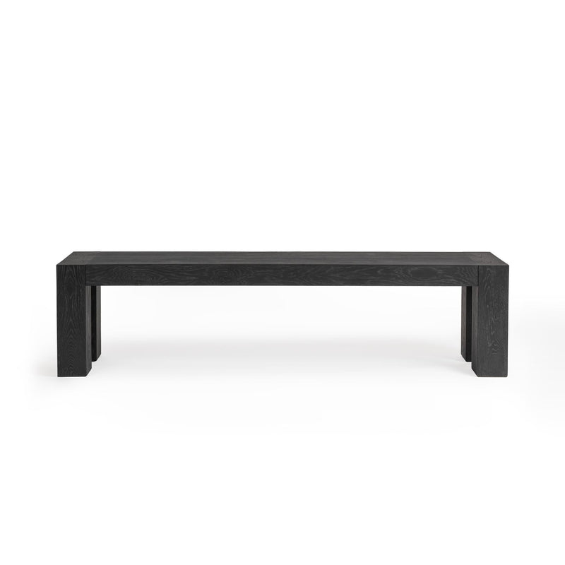 Classic Home Bristol dining bench with wooden seat and sturdy metal legs, perfect for kitchen or dining room seating.