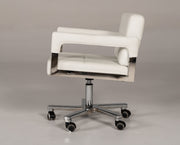 Craig Modern White Bonded Leather Office Chair — view 4