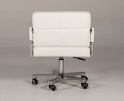 Craig Modern White Bonded Leather Office Chair — view 3