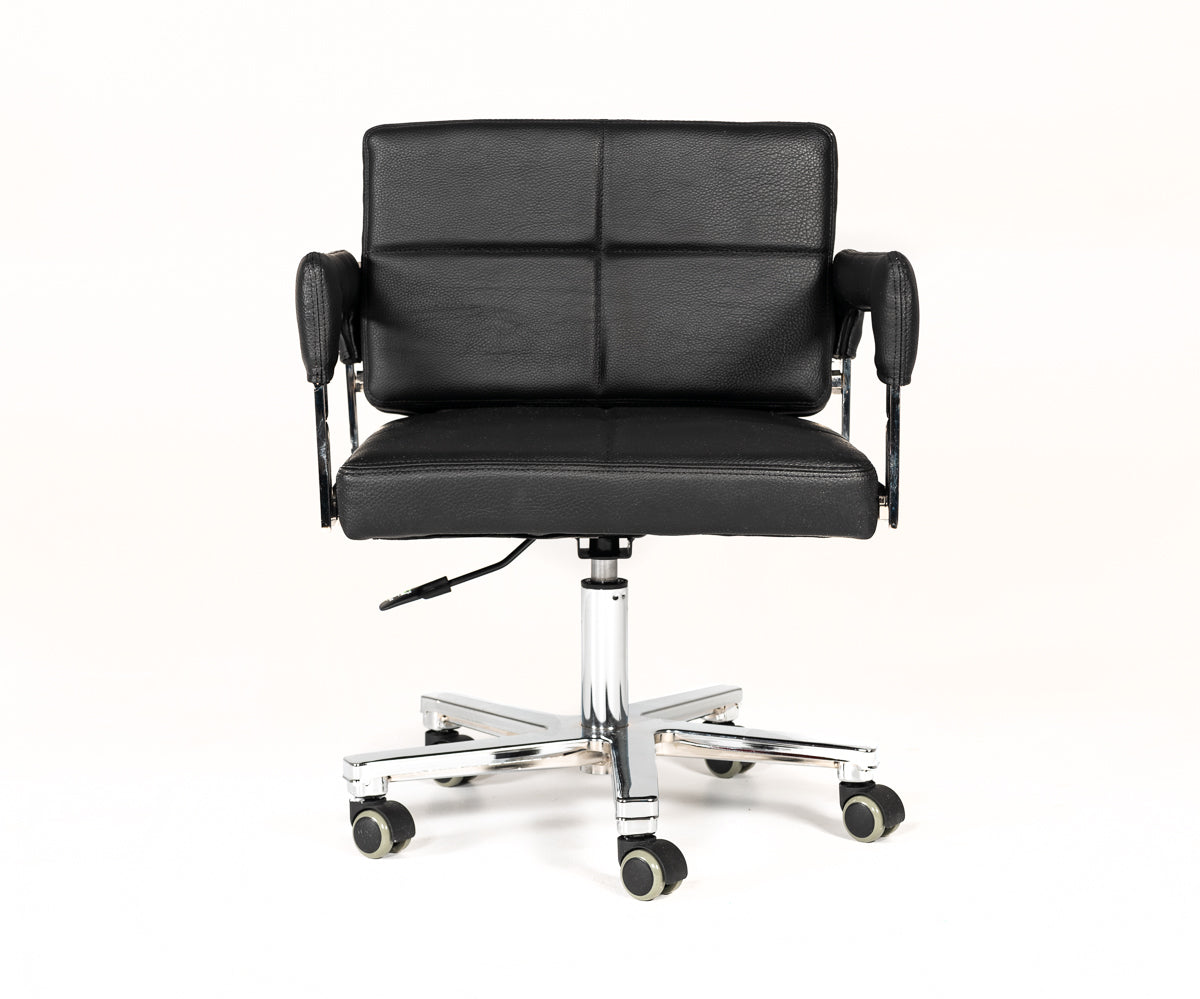 Craig Modern Black Bonded Leather Office Chair — view 2