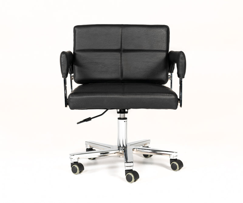 Craig Modern Black Bonded Leather Office Chair — view 2