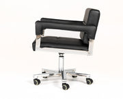 Craig Modern Black Bonded Leather Office Chair — view 3