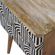 Edessa Bone Inlay Bedside - R&R Furniture Gallery (Fountain Valley, CA)