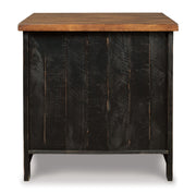 Valebeck - Rectangular End Table - Black / Brown - R&R Furniture Gallery (Fountain Valley, CA)