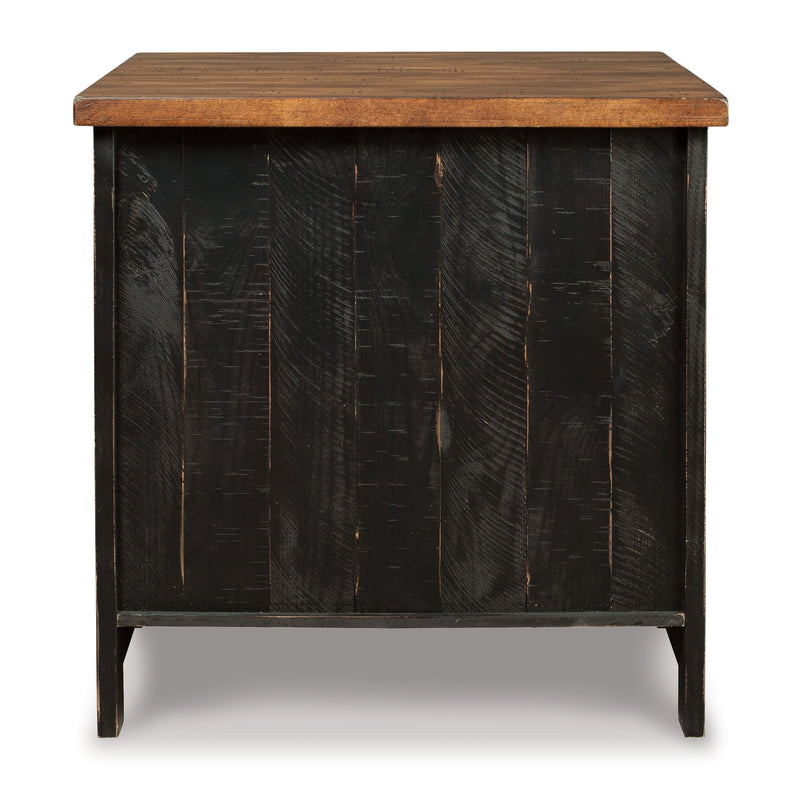 Valebeck - Rectangular End Table - Black / Brown - R&R Furniture Gallery (Fountain Valley, CA)