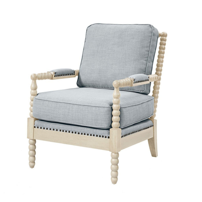 Arm Chair With Open Back Spindle Design, Padded Armrests - R&R Furniture Gallery (Fountain Valley, CA)