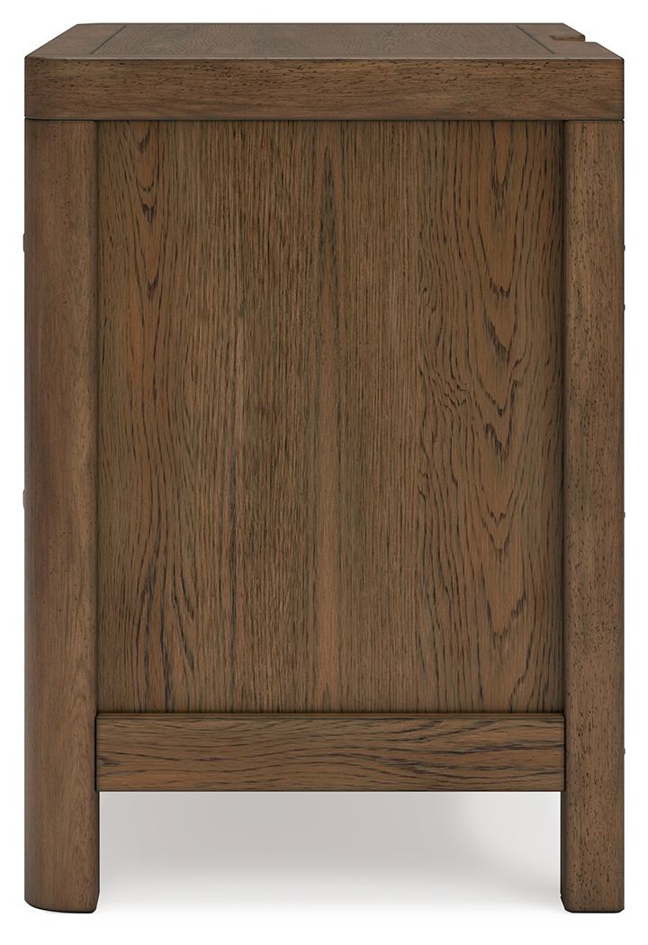 Cabalynn - Two Drawer Night Stand - Light Brown - R&R Furniture Gallery (Fountain Valley, CA)